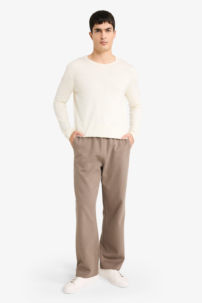 DeFacto Brown Man Straight Leg Elastic Waist Sports Pants Casual - Image 1